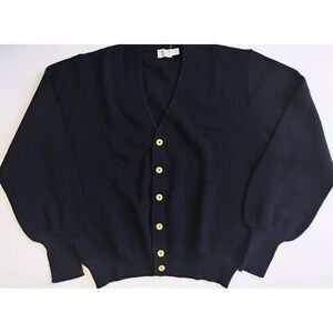 Vintage St Croix Cardigan Size XL Navy Blue Quanpaca Wool Golf Luxury Sportswear